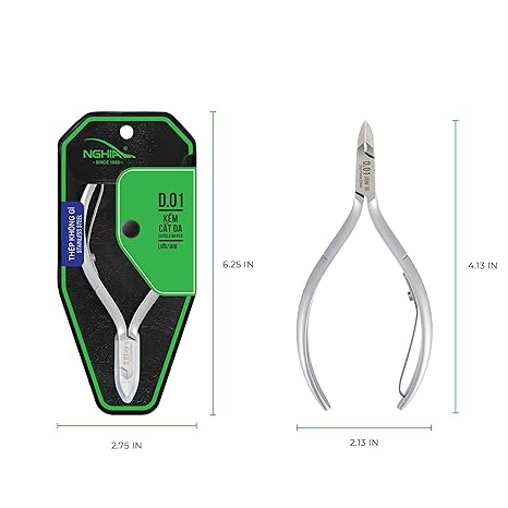 Nghia - Cuticle Nippers D-01 (Jaw 16) (5 Pack)