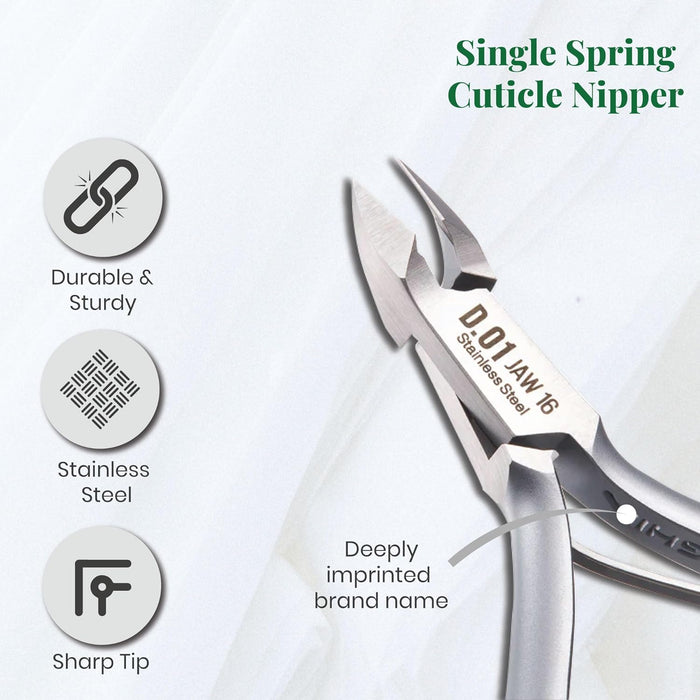 Nghia - Cuticle Nippers D-01 (Jaw 16) (5 Pack)