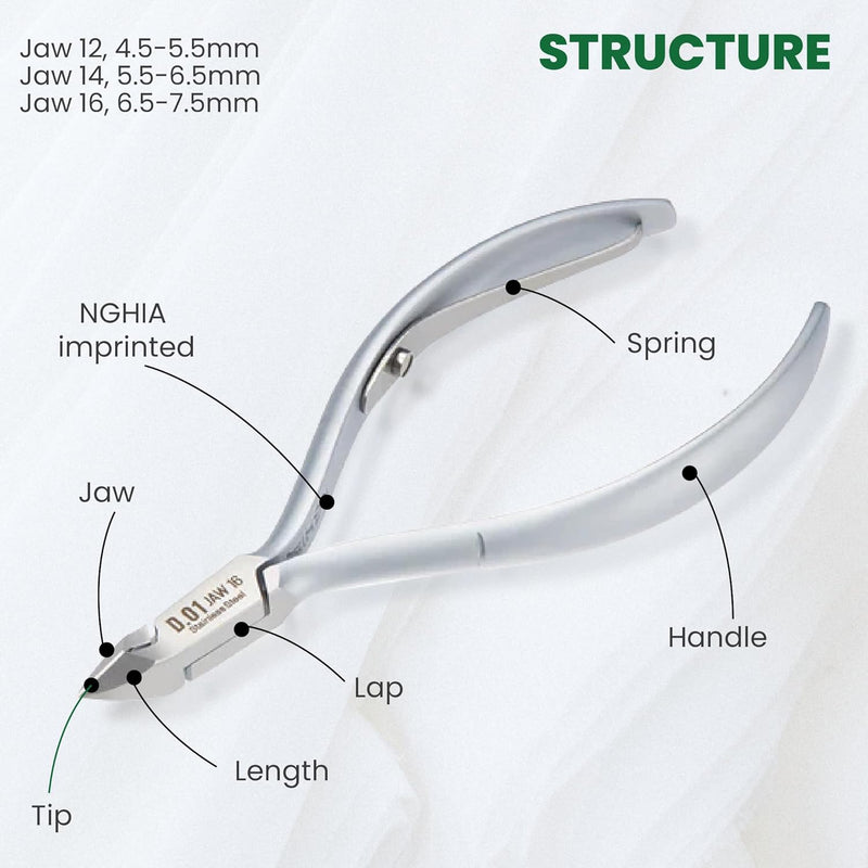 Nghia - Cuticle Nippers D-01 (Jaw 16)