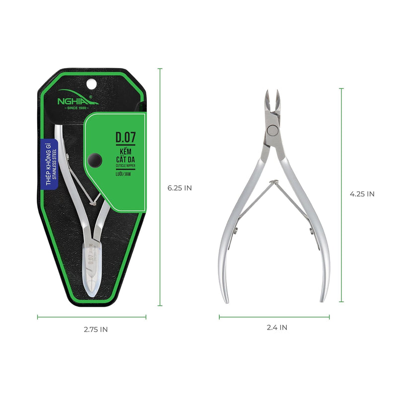 Nghia - Cuticle Nippers D-07 (Jaw 14) (5 Pack)