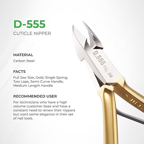Nghia - D555 Cuticle Nippers Full Jaw One Spring