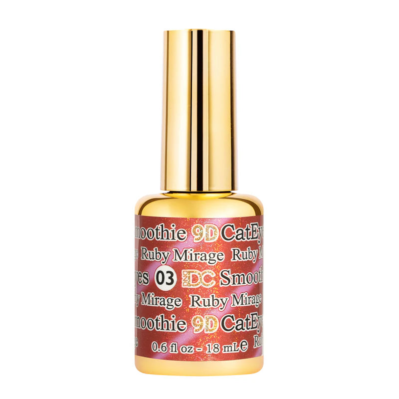 DND DC 9D Cat Eye Smoothie Ruby Mirage #03 – 0.5 fl oz UV/LED Soak Off