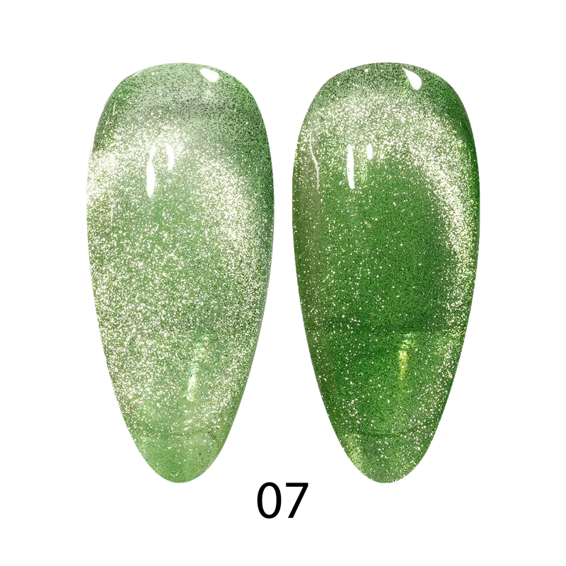 DND DC 9D Cat Eye Smoothie Velvet Fern #07 – 0.5 fl oz UV/LED Soak Off