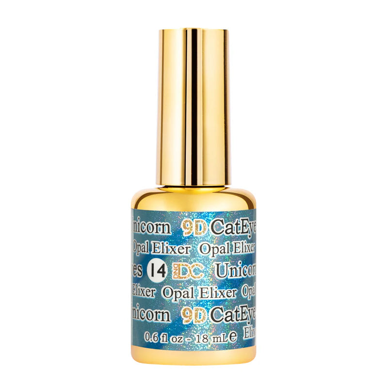 Elixir de ópalo unicornio ojo de gato DND DC 9D n.° 14 – 14 ml (0,5 onzas líquidas) UV/LED para remojo