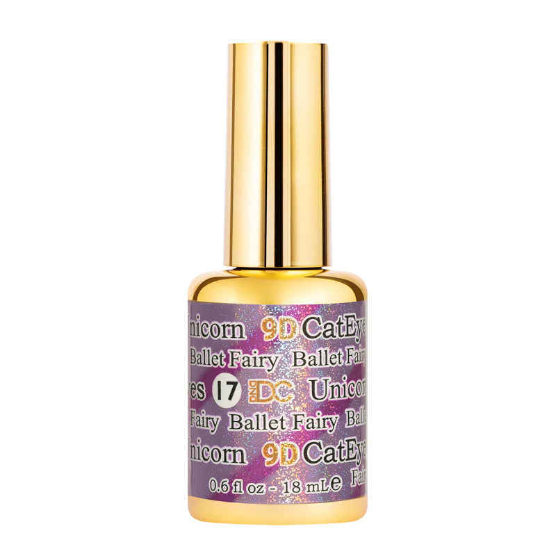 DND DC 9D Ojo de gato Unicornio Hada de ballet n.° 17 – 0,5 fl oz UV/LED Soak Off