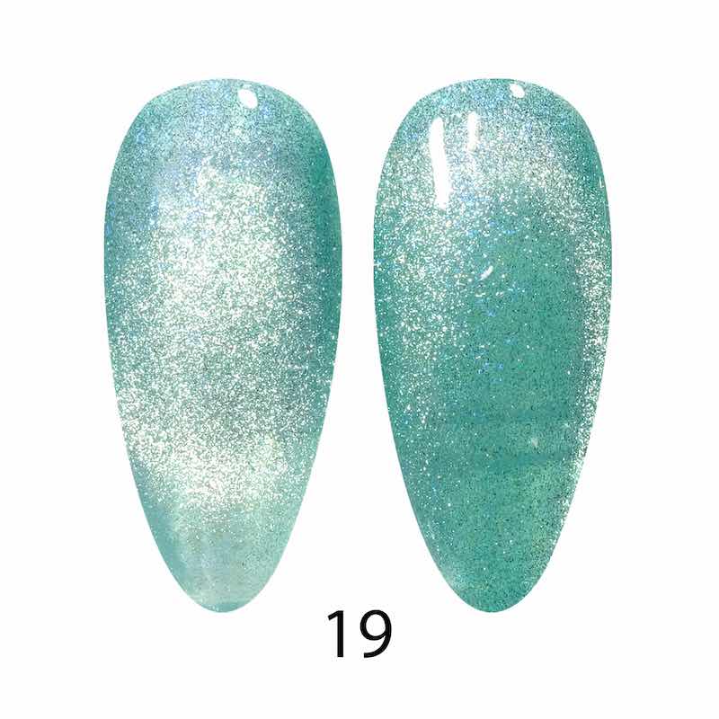 DND DC 9D Ojo de gato Unicornio Aqua Pecas #19 – 0.5 fl oz UV/LED Soak Remove