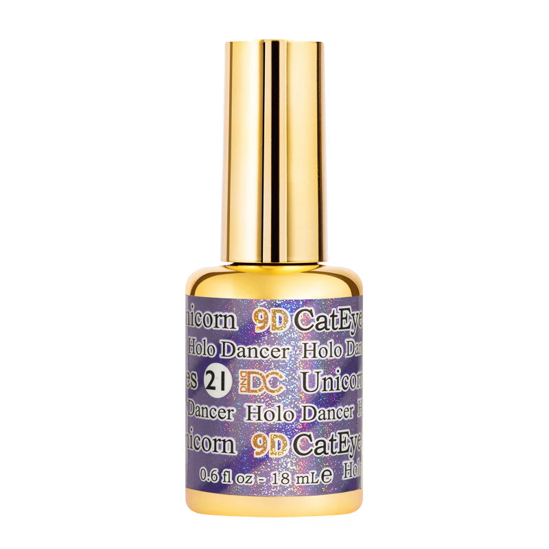DND DC 9D Unicornio Ojo de Gato Holo Bailarín #21 – 0.5 fl oz UV/LED Soak Off