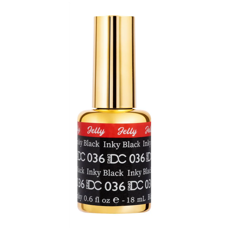 DND - DC Jelly Gel - #036 Inky Black 0.6 oz