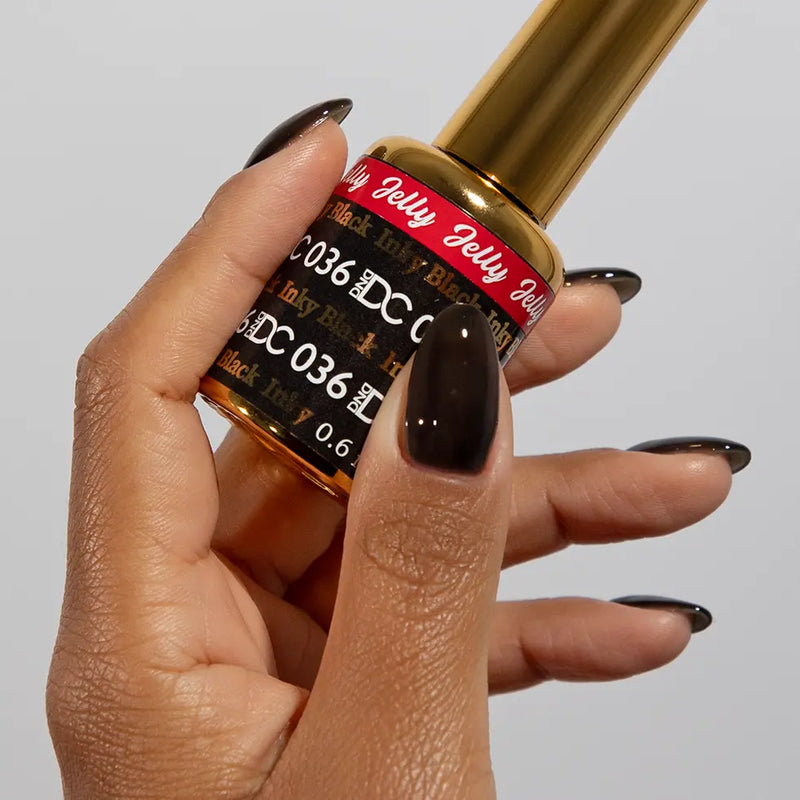 DND - DC Jelly Gel - #036 Inky Black 0.6 oz