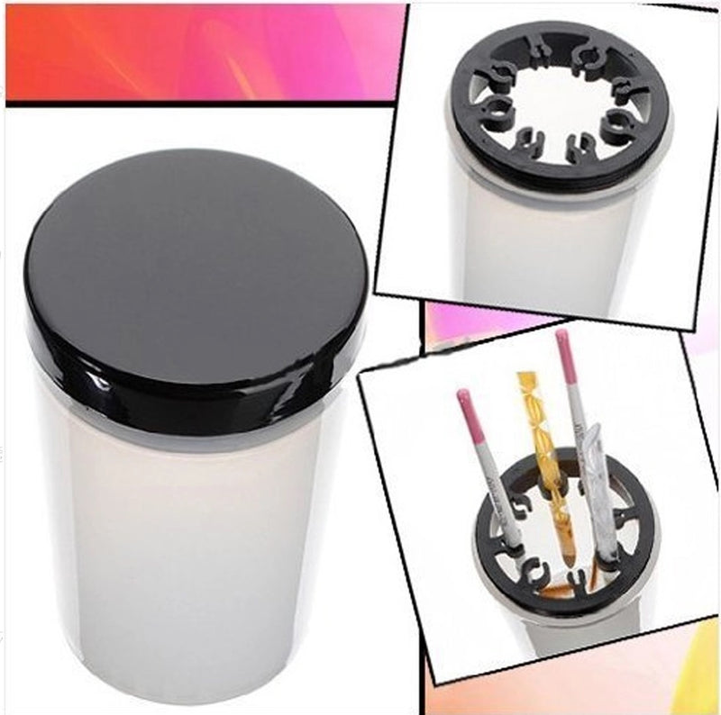 DL Professional - Recipiente de limpieza para pinceles de uñas C110 - Capacidad para hasta 8 pinceles