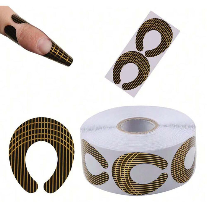 DL Professional - C196 Horseshoe Extension Nail Forms (500 Pcs)