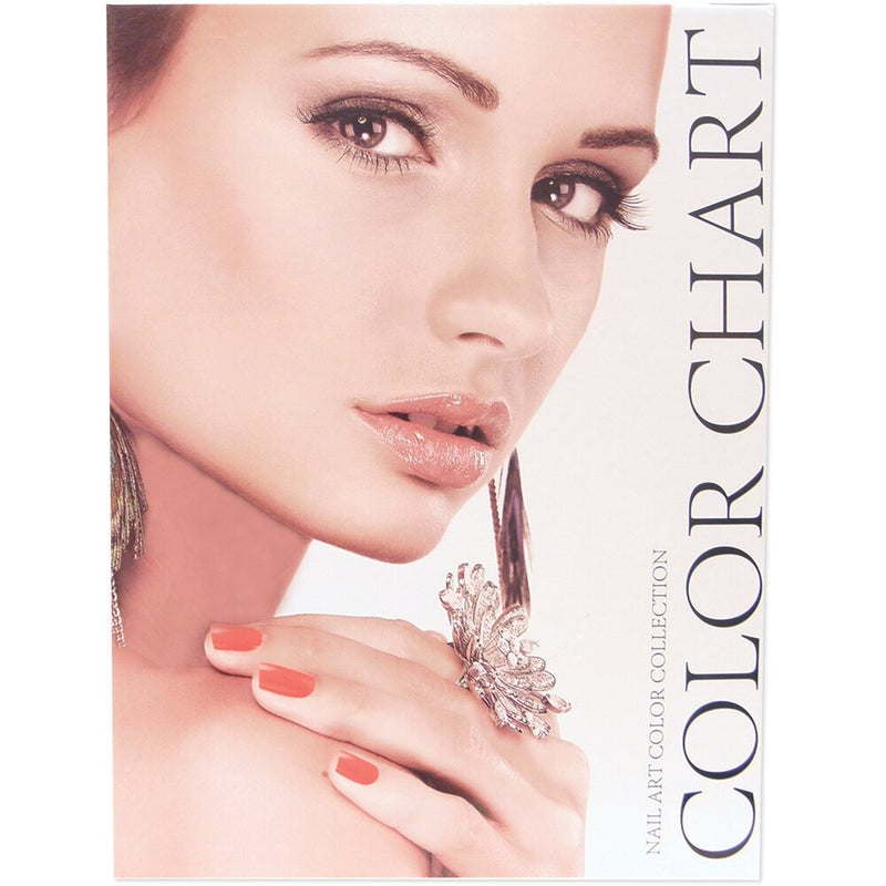DL Professional - Libro de cartas de colores de uñas C376 con 120 puntas de uñas postizas 