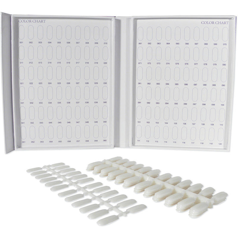 DL Professional - Libro de cartas de colores de uñas C376 con 120 puntas de uñas postizas 