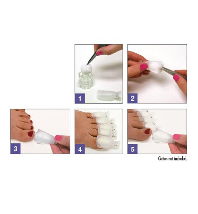 DL Professional - C460 Clips Polish Removal For Toes 10 Clips