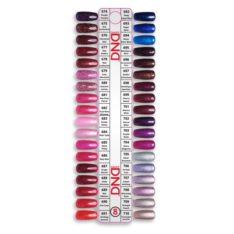 DND - Color Swatches / Color Chart / Color Sample Single – 8 *674-710*