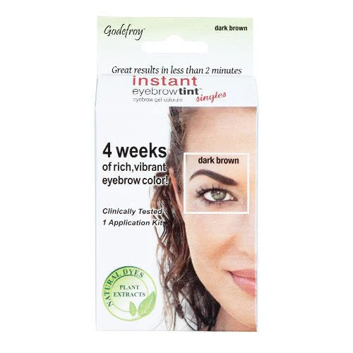 Godefroy - Tinte instantáneo para cejas - Marrón oscuro - 3 aplicaciones