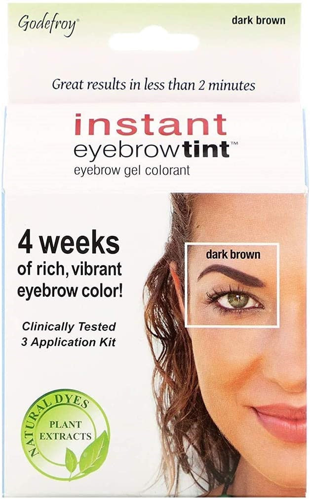 Godefroy - Tinte instantáneo para cejas - Marrón oscuro - 3 aplicaciones