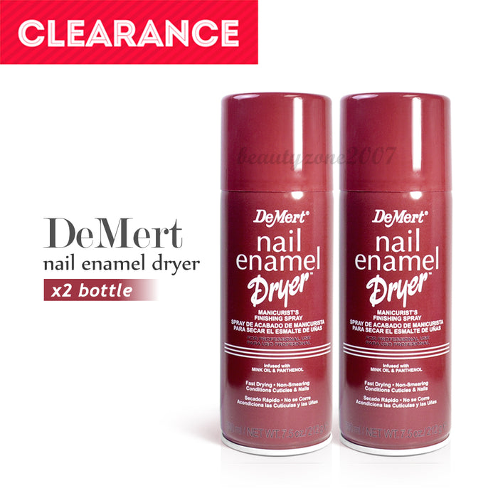 DeMert Nail Enamel Dryer Spray 7.5oz (Pack of 2)
