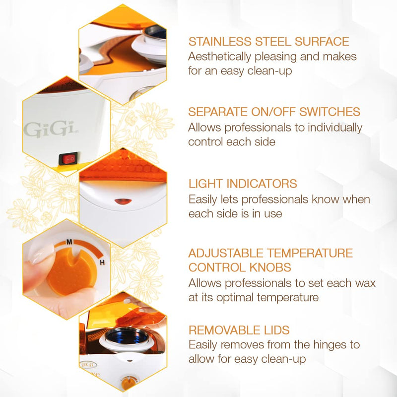 GiGi - Deluxe Double Hair Removal Wax Warmer Model #0230