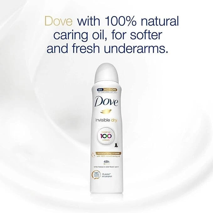 Dove - Invisible Dry Deodorant 48h Spray 150ml (3 Pack)