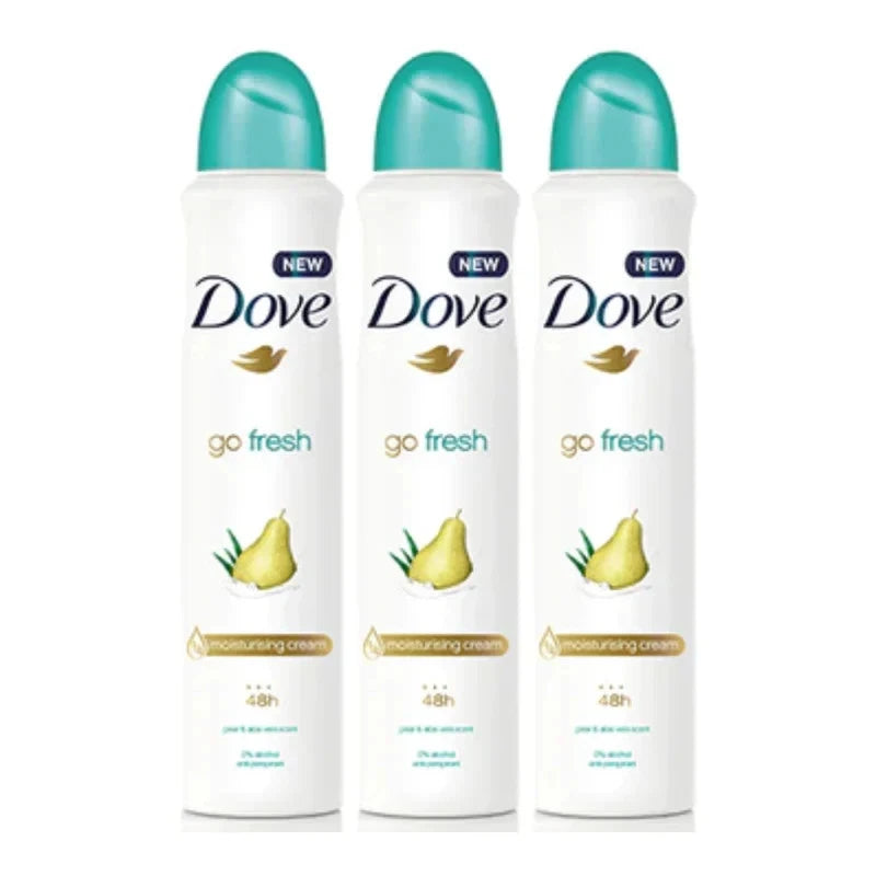 Dove - Go Fresh - Pear & Aloe - Deodorant Spray 150ml (3 Pack)