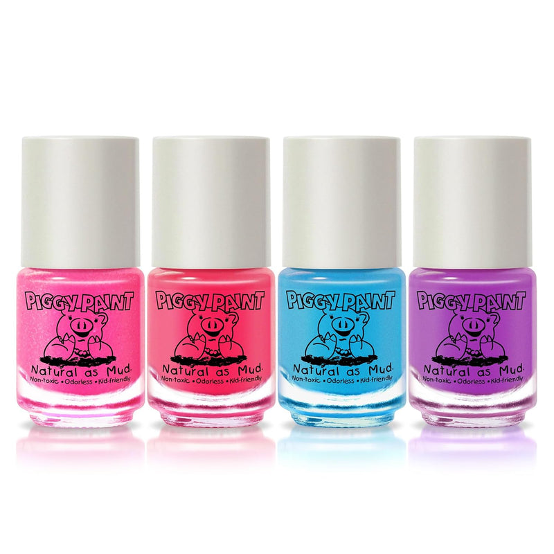 Piggy Paint | 100% Non-Toxic Girls Nail Polish (4 Polish Gift Set) - Dries Hard