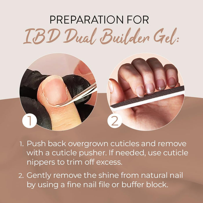ibd - Soft Gel Dual Builder Gel - 3pcs Warm Nude, Cool Nude, Barely Nude .5oz