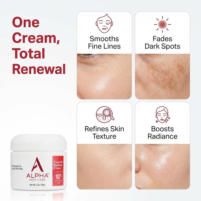 Alpha Skin Care - Essential Renewal Cream 10% Glycolic AHA 2 oz