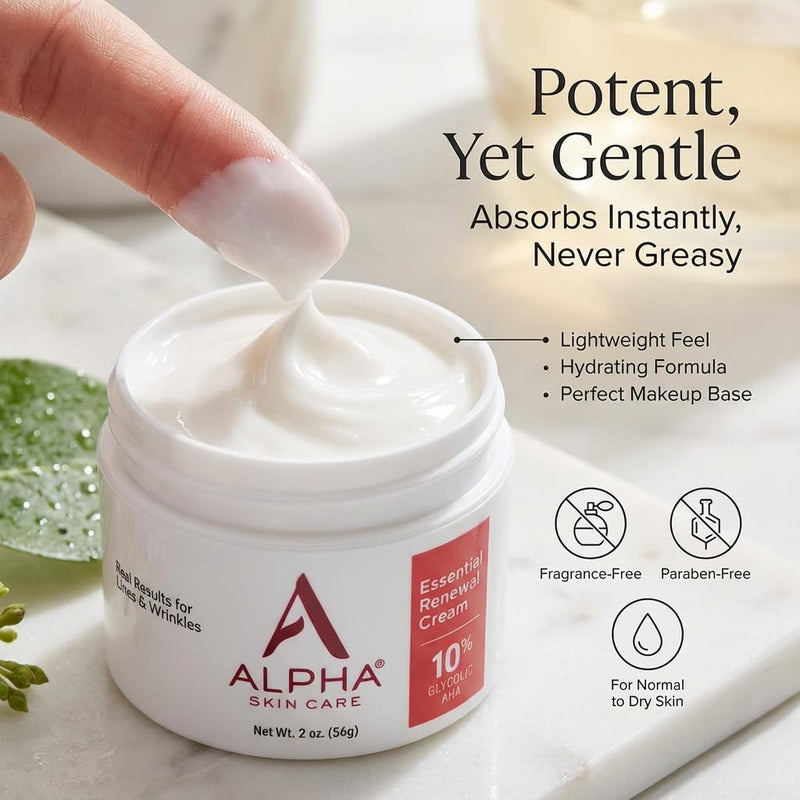 Alpha Skin Care - Essential Renewal Cream 10% Glycolic AHA 2 oz