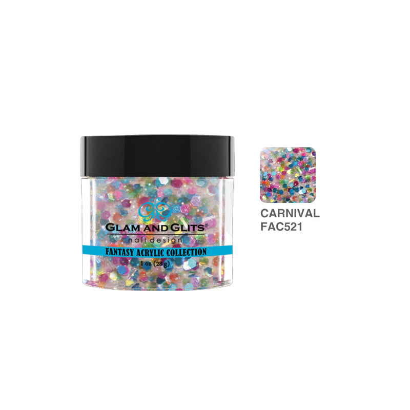 Glam & Glits - Fantasy Acrylic Powder - 521 CARNIVAL 1 oz