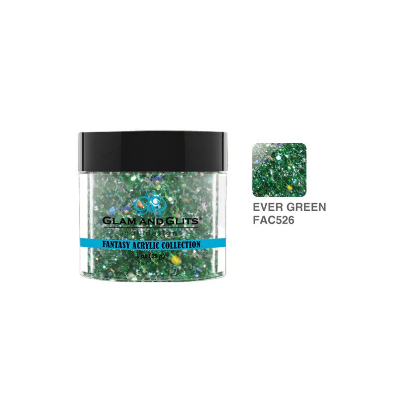 Glam & Glits - Fantasy Acrylic Powder - 526 EVER GREEN 1 oz
