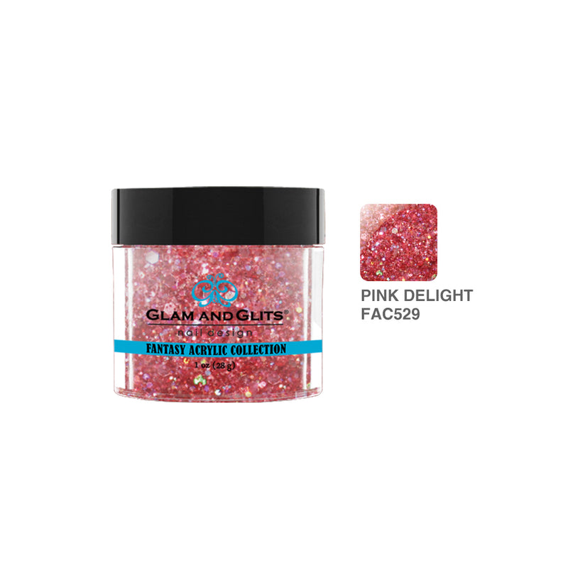 Glam & Glits - Fantasy Acrylic Powder - 529 PINK DELIGHT 1 oz