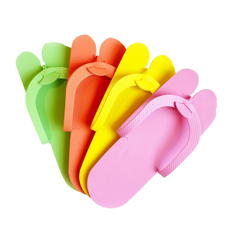 Pedicure Foam Disposable Slippers 100 pair Variety Color