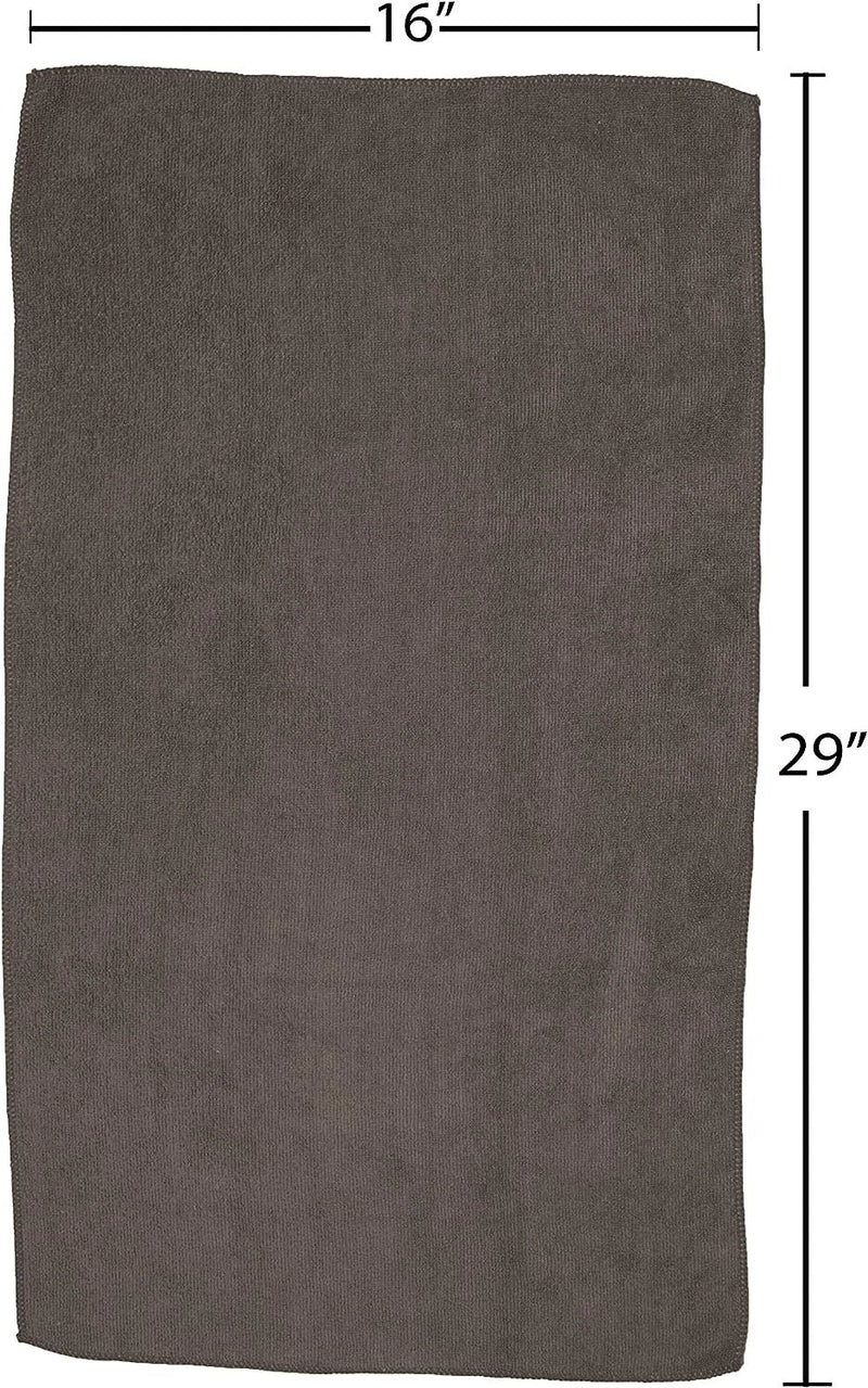 Fromm Softees Microfiber Salon Hair Towels 16" x 29" (Brown) 10 Count
