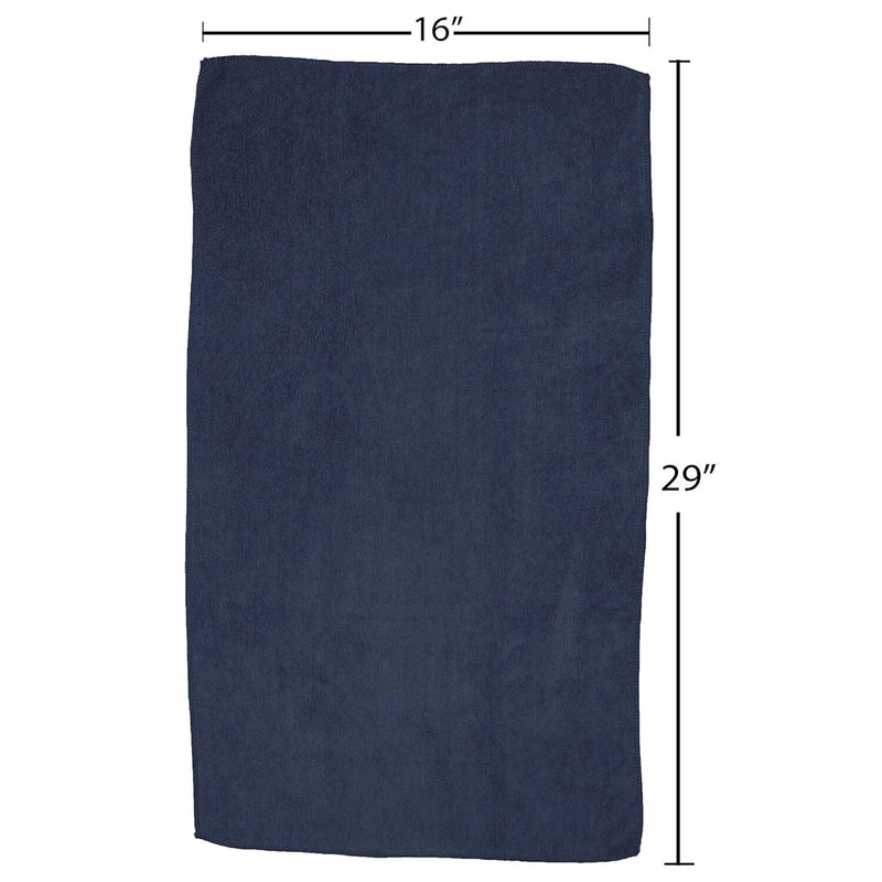 Fromm Softees Microfiber Salon Hair Towels 16" x 29" (Navy) 10 Count