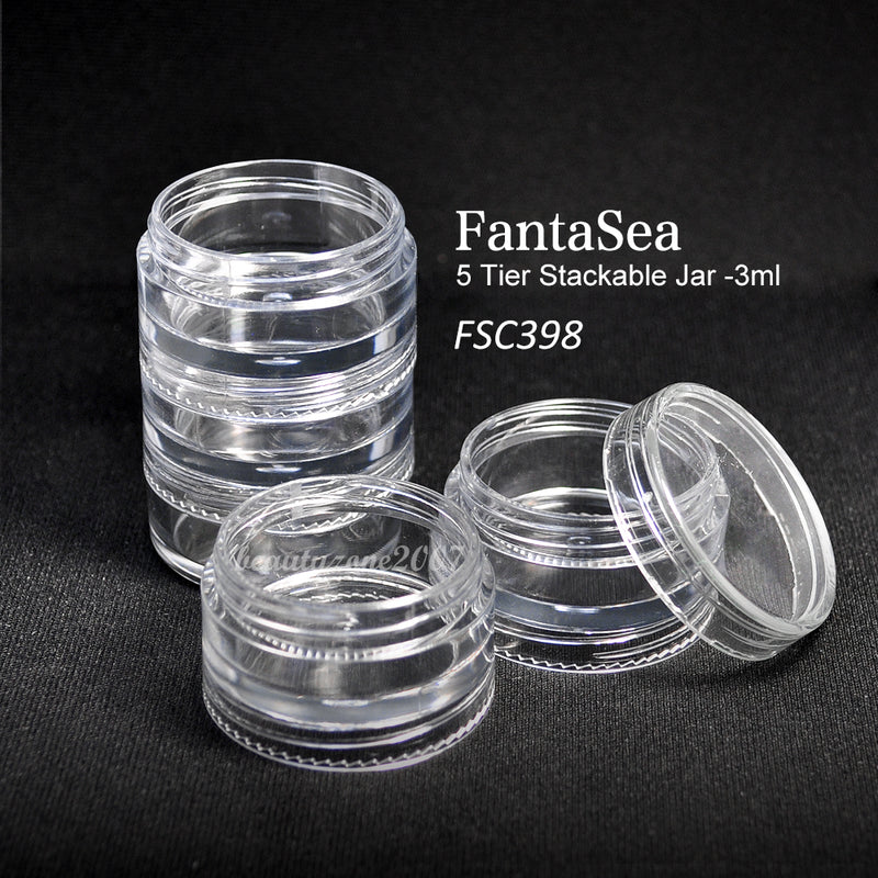 Tarro apilable vacío de 5 niveles FantaSea FSC398 de 3 ml (paquete de 2)