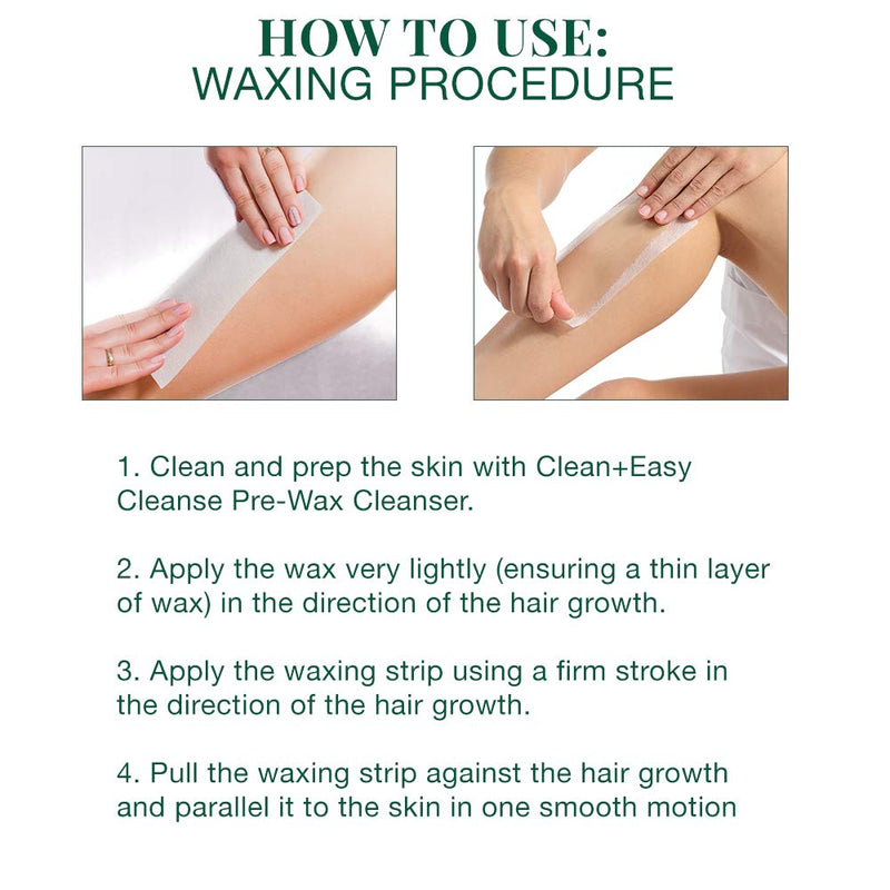 Clean + Easy - Kit completo de servicio profesional para spa de depilación con cera