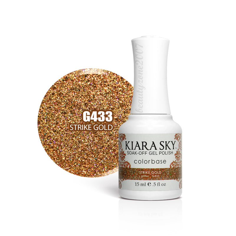 Kiara Sky - Esmalte en gel 0.5 fl oz - G433 Oro brillante