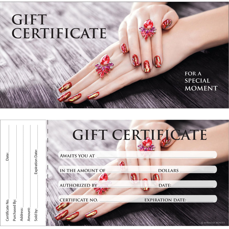 Nail Salon Gift Certificate | Design GC120 (2 books)