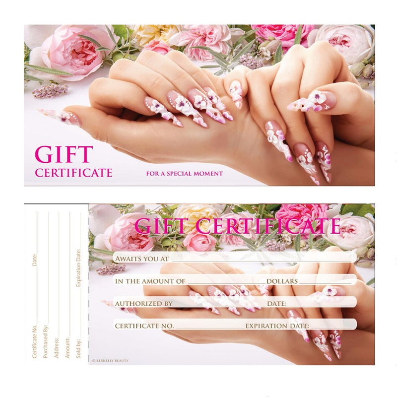 Nail Salon Gift Certificate | Design GC125 (2 books)