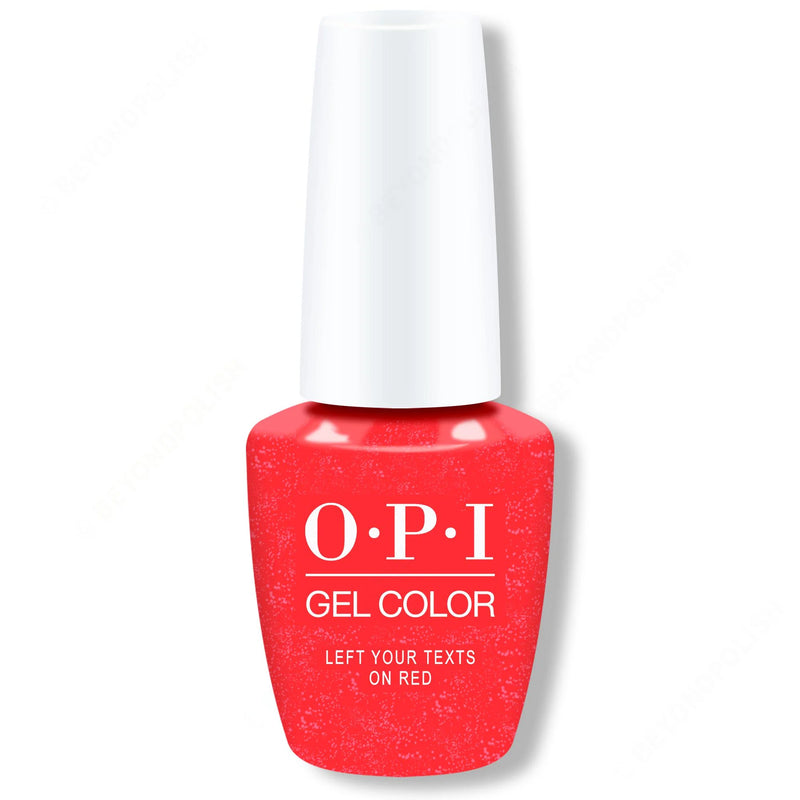 OPI GelColor - S010 Left Your Texts On Rojo 0.5 fl oz
