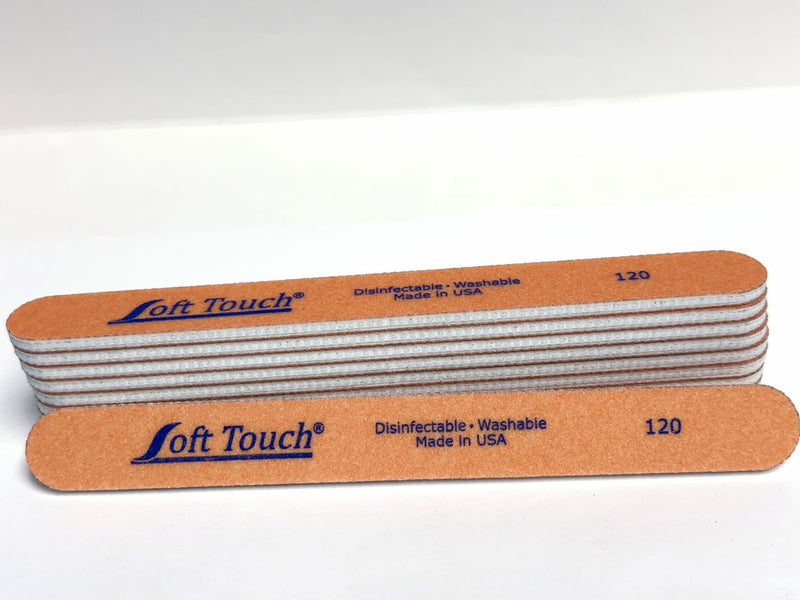 Soft Touch Nail File - Pink Mylar 120/120 (10 Pcs)