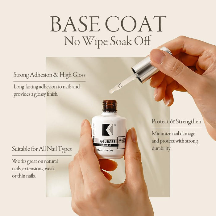 KUPA GelFinity Soak Off Gel Base Coat 0.5 Fl Oz