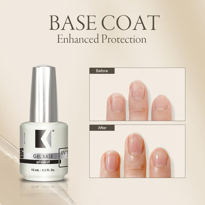 KUPA GelFinity Soak Off Gel Base Coat 0.5 Fl Oz
