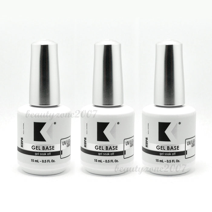 Kupa Gelfinity Gel BASE COAT UV/LED Cure Soak Off 0.5oz (Pack of 3)
