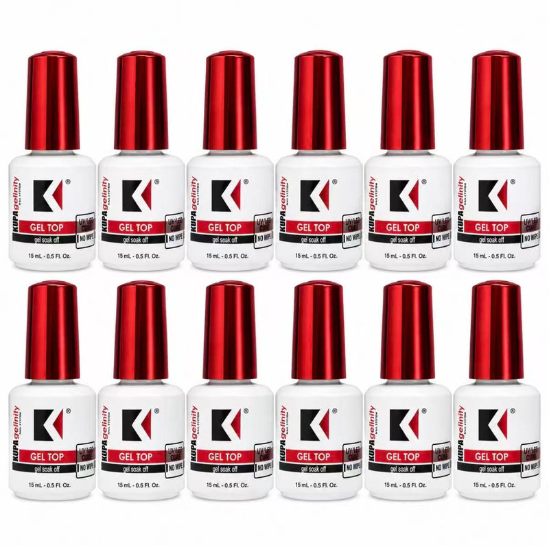 Kupa - GelFinity Gel Top Coat - No-Wipe 0.5 oz (12 Pack)