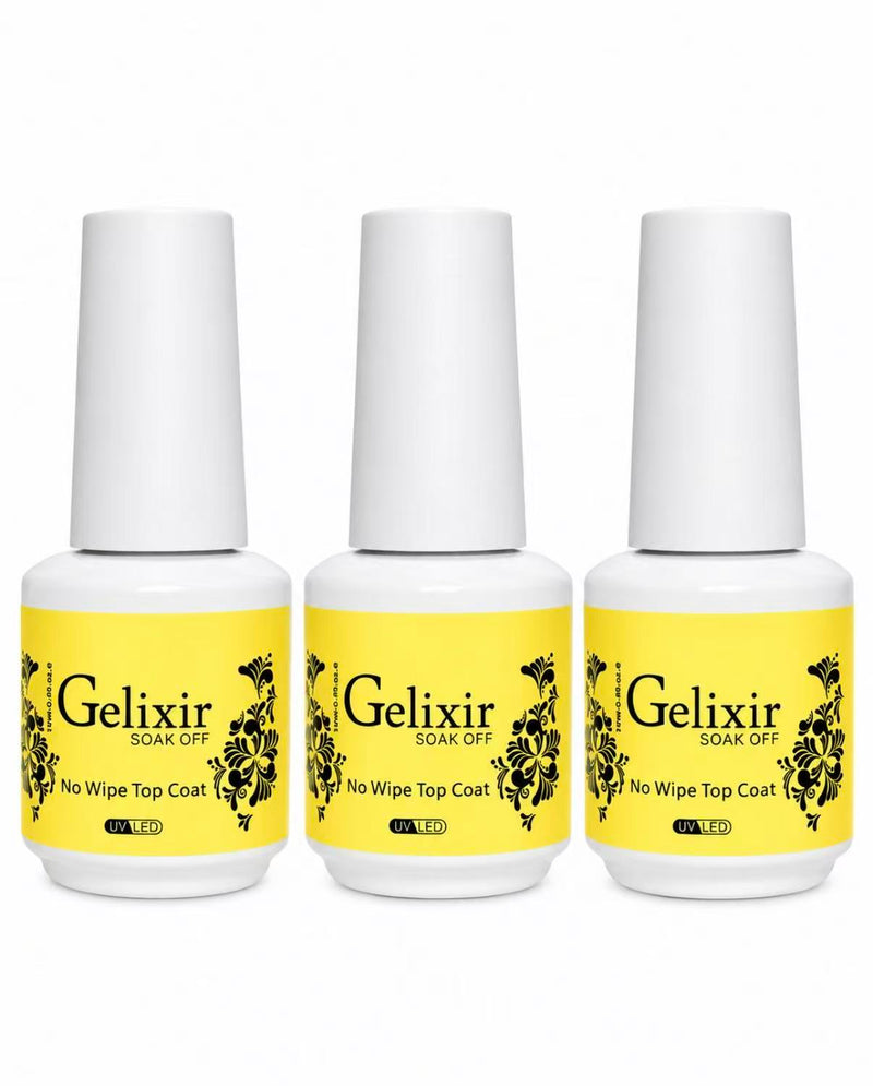Gelixir - Gel Top Coat -  No Wipe 0.5oz (12 Pack)