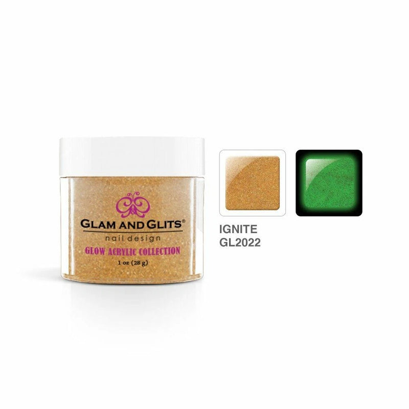 Glam & Glits - Glow Acrylic Powder - GL2022 Ignite 1oz