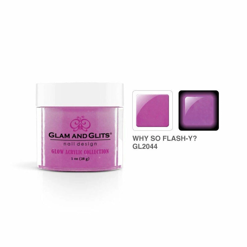 Glam & Glits - Glow Acrylic Powder - GL2044 Why So Flash-Y? 1oz