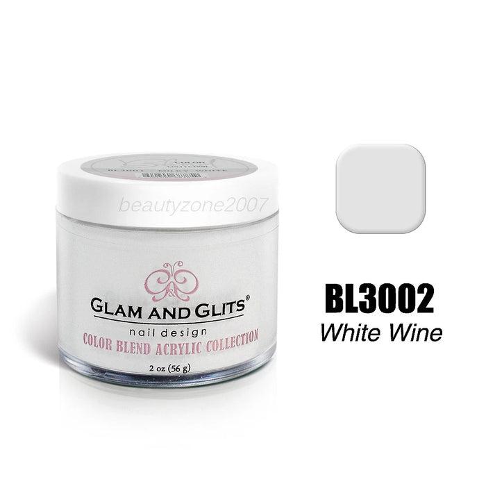 Glam and Glits Color Blend Nail Powder BL3002 - White Wine 2oz